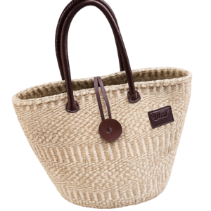 Size 11 Utu sisal kiondo with leather handles